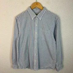 L.L.Bean エルエルビーン 長袖シャツ チェック柄 ライトブルー Lサイズ メンズ 古着 アメカジ シンプル シティーボーイ