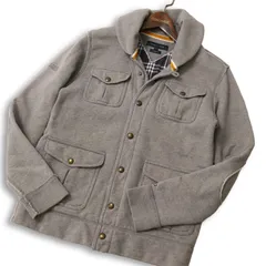 TOMMY HILFIGER トミーヒルフィガー 秋冬 ロゴ刺繍★ エルボーパッチ 裏チェック ワーク ジャケット Sz.L メンズ グレー