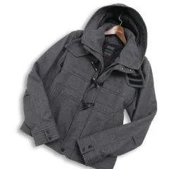 NICOLE CLUB FOR MEN ニコルクラブ フォーメン ウール★ 中綿 ダッフル コート Sz.46 メンズ 灰 グレー