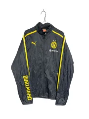 プーマ ドルトムント ウィンドブレーカー ブラック/イェロー m