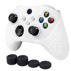 Xbox Series X Sコントローラー カバー xbox series X/S 対応用 シリコン素材 スキン ケース CHINFAI 耐衝撃 保護カバー 滑り止め 手触り快適 着脱簡単 (白)