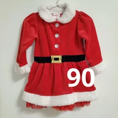 サンタ服　90cm コスチューム　キッズ服　ワンピース　コスプレ　衣装　女の子