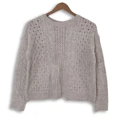 Trend Dress Code トレンドドレスコード 秋冬 リボン★ ストレッチ ニット セーター Sz.F レディース 灰 グレー