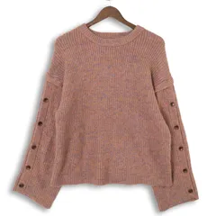 mystywoman ミスティウーマン 秋冬 袖ボタン★ ミックスカラー ニット セーター Sz.F レディース