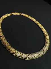 1980s ヴィンテージ チョーカー風 ネックレス（サイズ調節可能）ゴールド