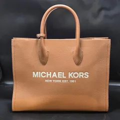 【美品】MICHAEL KORS 35S2G7ZT7L トートバッグ EMPIRE MD TZ TOTE レザー ブラウン ロゴ ハンドバッグ マイケルコース レディース
