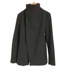 ユーズドフルギ USED古着 N4 ウール 変形 比翼 ハイネックネック ショートラップコート メンズ JPN：1 