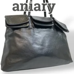【美品】希少品　aniary アニアリ　トートバッグ　肩掛けバッグ　ビジネスバッグ　ブラック　レザー　本革　シボ革　vintege お出かけ　普段使い　日常使い　レディース　通勤　通学　おでかけ　おしゃれ　カバン　鞄　かばん　ブランド