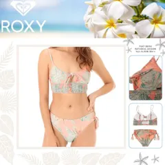ロキシー水着 ビキニ 通販 人気 ブランド 可愛い黒 桃色 ボタニカル柄 プレゼント ギフト ブラック ピンク Ｍ ビーチ リゾート ナイトプール 旅行 RSW192010