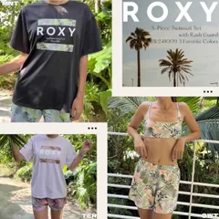 ロキシー 水着 レディース ビキニ ラッシュTシャツ付き 水着 3点セット スイムウェア 人気 ブランド 海 プール リゾート M L ROXY RSW241009