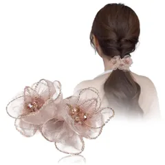 着物髪飾り かわいい ヘアピン 優雅的 結婚式 髪留め オシャレ 髪飾り ヘアアクセサリー 母の日 ウェディング ヘッドドレス 七五三 メッシュ 花 プレゼント キラキラ バレッタ 贈り物 ヘアクリップ FASELE