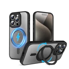 【在庫処分】phone15pro 落下防止 超強磁力 magsafe max max スマホケース 用 用 用 用 スマホケース iphone15プロマックス 米軍MIL規格 リング付き 耐衝撃 ケース いphone15pro 半透明 ワイヤレス充電対応 ケー