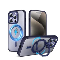 【数量限定】用 15ProMax MagSafe対応 ケース】360°回転スタンド ワイヤレス充電対応 いphone15pro max 用 ケース リング付き 米軍MIL規格 iphone15プロマックス 用 QUEASON【iPhone スマホケース mag