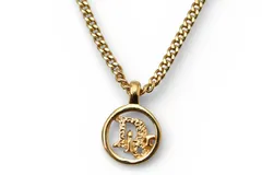 クリスチャンディオール ネックレス ヴィンテージ Christian Dior ロゴ/サークル ゴールド【中古】