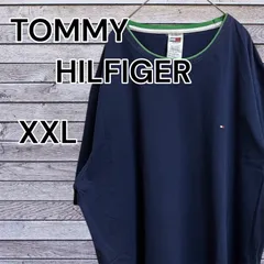 【ビッグサイズ】TOMMY HILFIGER トミーヒルフィガー Tシャツ　 サイズXXL/XXG　ネイビー グリーン　メンズ