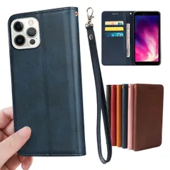 【新着商品】iPhone 12 / 12 適用 pro 通用 ケース 手帳型 PUレザー ストラップ 同梱 カード収納 スタンド機能 耐衝撃 アイフォン12プロ スマホケース 手帳 いphone12 case カバー 財布型 内蔵マグネット 弱磁 ストラップホ