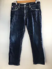 EDWIN ストレートジーンズ 牛革 メンズ 30 ネイビー 4021202512170038