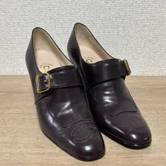 CHANEL シャネル パンプス レザー  ゴールド金具 ココマーク 刺繍 ヒール レディース 36 フランス製 約23cm