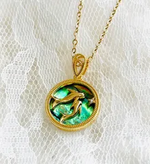 金属アレルギー対応⭐︎アバロンシェルネックレス