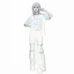 サブカルチャー HOT Girl ミッドウェスト ミニフレアパンツ (3 COLOR)