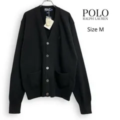 R2558/ 未使用品 POLO RALPH LAUREN ポロ ラルフローレン ウール カーディガン ブラック サイズM