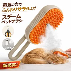 ペットブラシ　ブラシ　コーム　スチームブラシ　猫　犬　蒸気　ふわふわ　抜け毛対策　ペットブラシ　USB 充電式