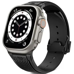 【数量限定】3 4 5 SE 6 7 2 8 9 10 Series Ultra2/Ultra Watch Watch 1 防汗メンズ 防水 耐衝撃 新型折りたたみ式バックル付き 高級ベルト 交換用 SE2 シリコーン バンド バンド スポーツ アップルウォッ