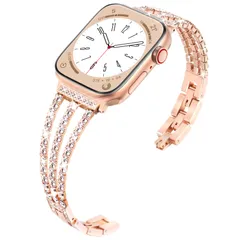 【新着商品】40mm 38mm 41mm 42mm(series 11 バンド 10) 金属製 バンド iwatch Series 11 watch SE 10 9 apple 8 7 ダイヤモンドチェーンデザイン 6 5 4 アップルウォッチ 3 2 1に適