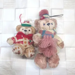 【美品 値下げ】ダッフィーシェリーメイ　ぬいぐるみバッジ　ダッフル クリスマス