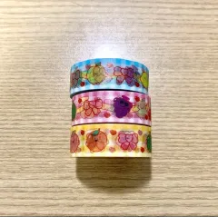 クリームピーチ ラブ マスキングテープ ブロガー有名麻マスキングテープ 3種 マスキングテープ丸のまま