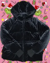 JUICY COUTURE ジューシークチュール ダークグリーン ダウン ツアーベルベット