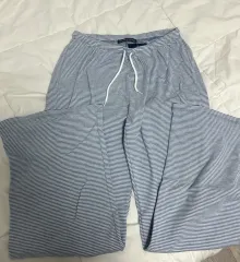 新品) Brandy Melville ブランディー メルビル ストライプ ブルー コットン パンツ トレーナー