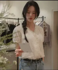 TILL I DIE レースフリル ブラウス クリーム