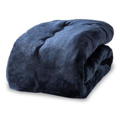 シンサレート 充填量1.5kg 掛け布団 軽くてあったか 高保温・断熱性 洗濯機OK 高機能中綿素材シンサート使用 暖かさを逃さない掛布団 アイリスプラザ 超極細マイクロファイバー繊維 フランネル生地 シングル ダークネイビー