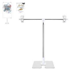 ポスタースタンド T型 長さ調節可能 POPスタンド 簡単収納 工具不要 組み立て式 販促用 ポップスタンド 軽量 卓上 広告スタンド 1個