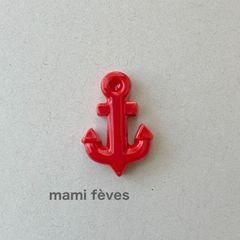 フェーヴ 真っ赤なイカリ フランス フェーブ ミニチュア陶器