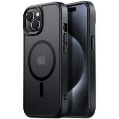 新品 【米軍規格・MagSafe対応】Gtsoho iPhone 14 Plus/iPhone 15 Plus 用 ケース半透明 マグネット搭載 ワイヤレス充電 耐衝撃 耐久性 全面保護 黄ばみなし ストラップホール付き イフォン 15 Plus 用 カバー