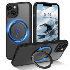 新品 Telaso iPhone 13 Mini ケース MagSafe対応 iphone 13 miniケース マグネット搭載 スタンド機能 360°回転可能 マット感 耐衝撃 いphone13miniケース 指紋防止 一体型 薄型 TPUケース 車載ホルダ