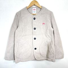 DANTON ウール ノーカラーコート レディース ベージュ系 36 - メルカリ