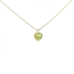 K18YG ハート ペリドット ネックレス