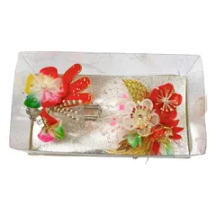 和装　髪飾り　フラワー 花 梅 レッド 赤 着物 2点　七五三　成人式　花飾り　コーム　ヘアアクセサリー 