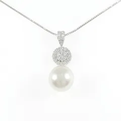 K18WG 白蝶パール ネックレス 13.5mm