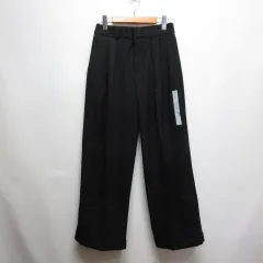 ジーユー GU インタック ワイド パンツ L 黒 ブラック