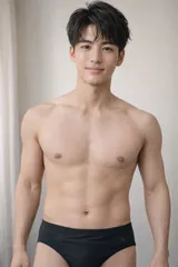 H556訳あり♪アリーナ♪シンプルブラックの男子競泳水着♪フィットネスやトレーニングや撮影用やコスプレにも♪サイズM