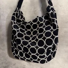 極美品✨mina perhonen ミナペルホネン tambourine タンバリン ショルダーバッグ ネイビー 刺繍 ✨