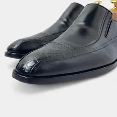 アテストーニ　ヴァンプ　ブラック　クロコ　ローファー