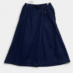 グラミチ　ロング スカート テイルカットスカート　ネイビー　ウェービング ベルト