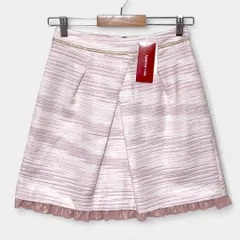 アプワイザーリッシェ　ピンク　フリル　タック　ミニスカート