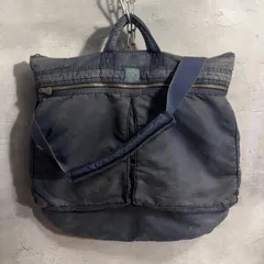 ✨PORTER CLASSIC ポータークラシック ヘルメットバッグ ヴィンテージ加工 デニムブルー 大容量 A4可✨