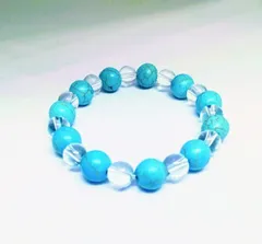 おすすめ・天然石・水晶＆ターコイズ・ブレスレット